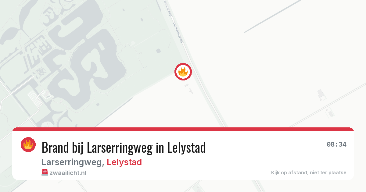 Brand bij Larserringweg in Lelystad — 6 jul 2026
