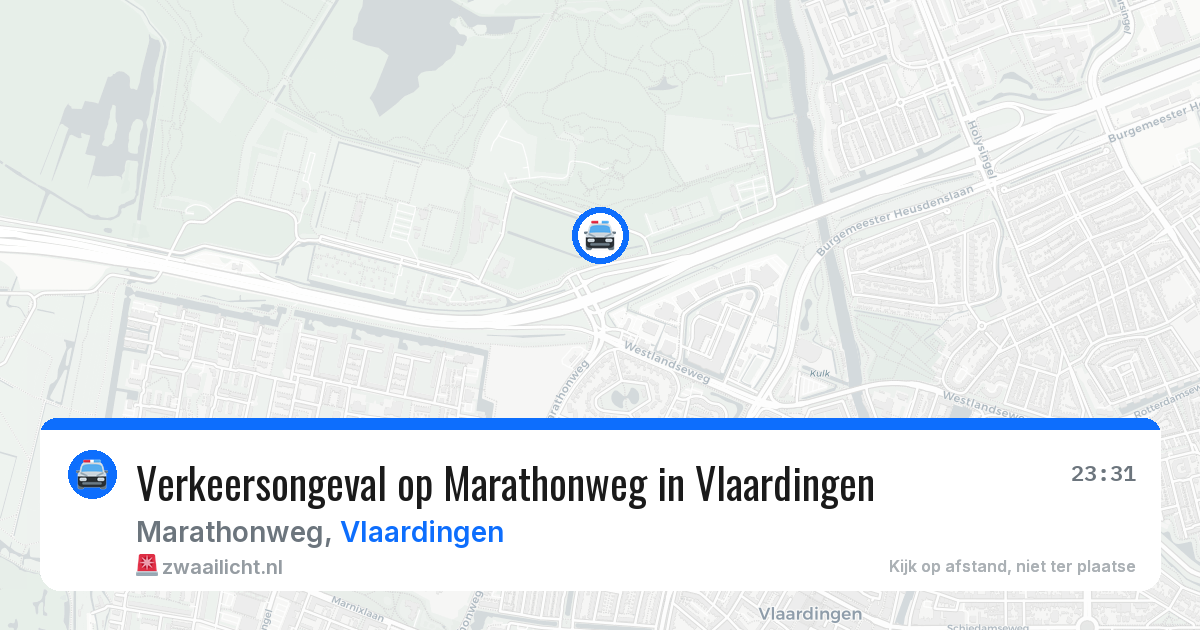 Verkeersongeval op Marathonweg in Vlaardingen — 19 mrt 2026