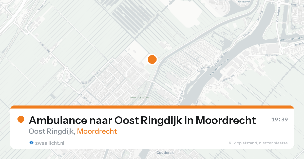 Ambulance naar Oost Ringdijk in Moordrecht — 23 aug 2026