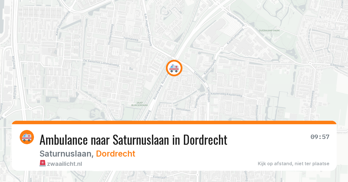 Ambulance naar Saturnuslaan in Dordrecht — 11 aug 2026
