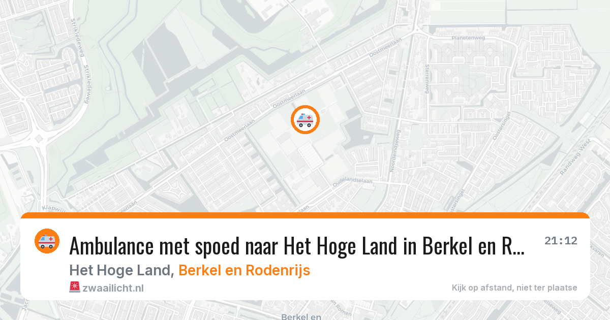 Ambulance met spoed naar Het Hoge Land in Berkel en Rodenrijs — 4 apr 2026