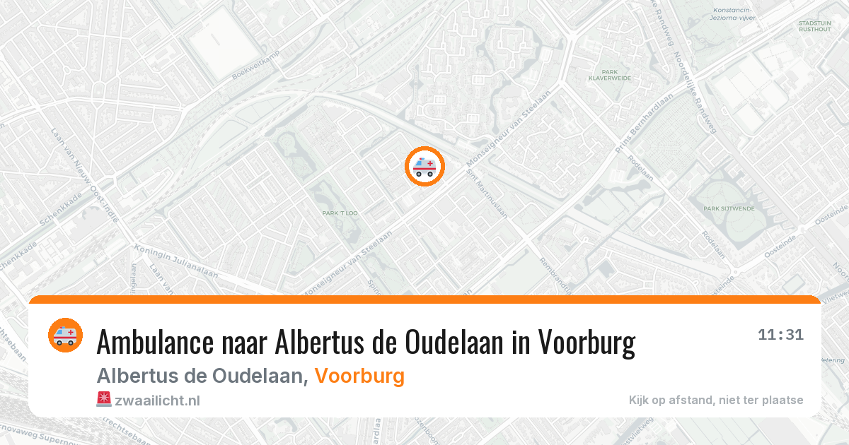 Ambulance naar Albertus de Oudelaan in Voorburg — 10 jun 2026