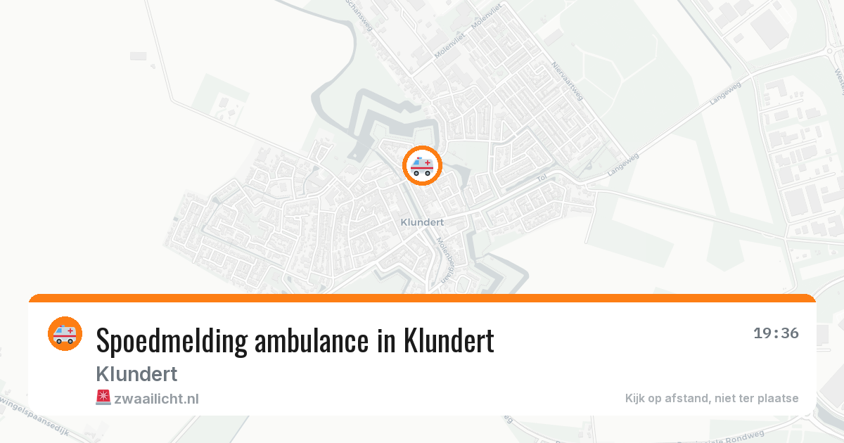 Spoedmelding ambulance in Klundert — 30 jul 2026