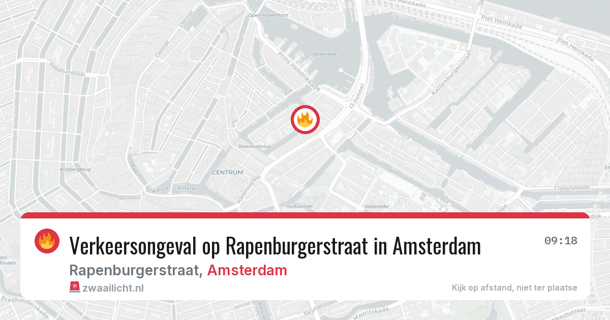 Verkeersongeval op Rapenburgerstraat in Amsterdam — 5 mei 2026