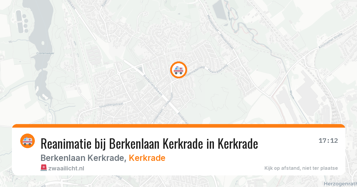 Reanimatie bij Berkenlaan Kerkrade in Kerkrade — 6 apr 2026