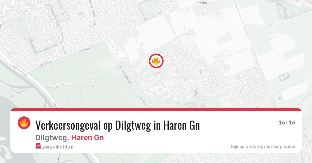 Verkeersongeval op Dilgtweg in Haren Gn — 14 jun 2026