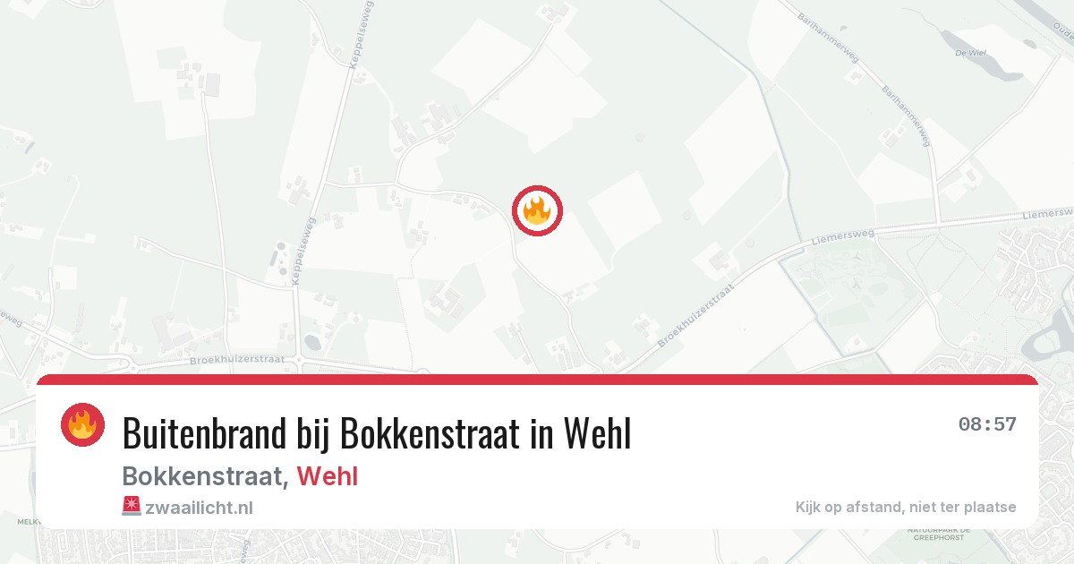 Buitenbrand bij Bokkenstraat in Wehl — 14 jul 2026