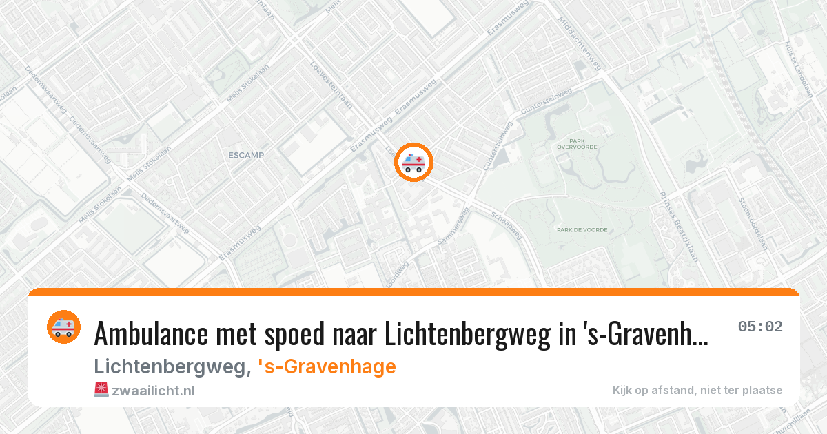 Ambulance met spoed naar Lichtenbergweg in 's-Gravenhage — 22 jan 2026