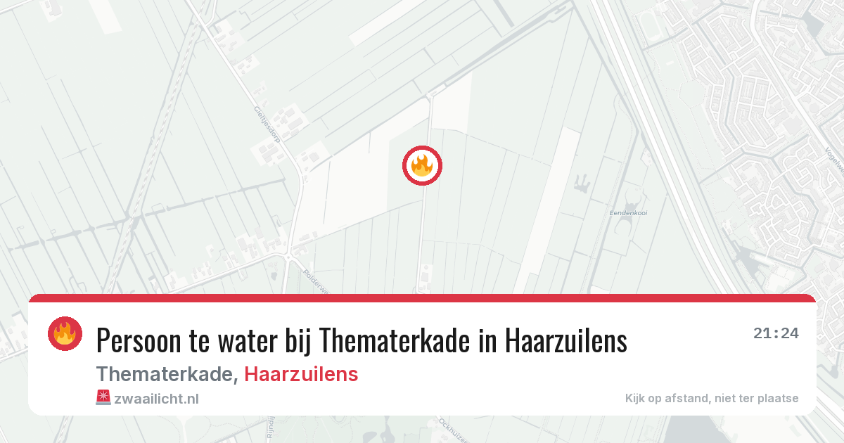 Persoon te water bij Thematerkade in Haarzuilens — 12 aug 2026