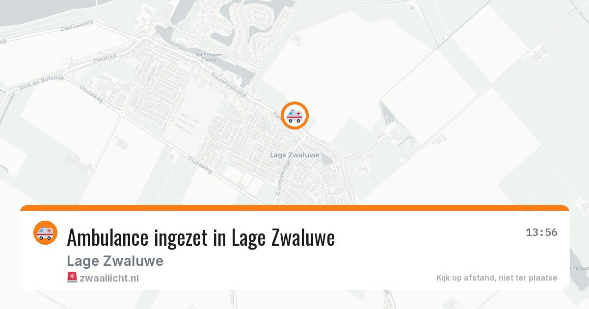 Ambulance ingezet in Lage Zwaluwe — 3 mei 2026