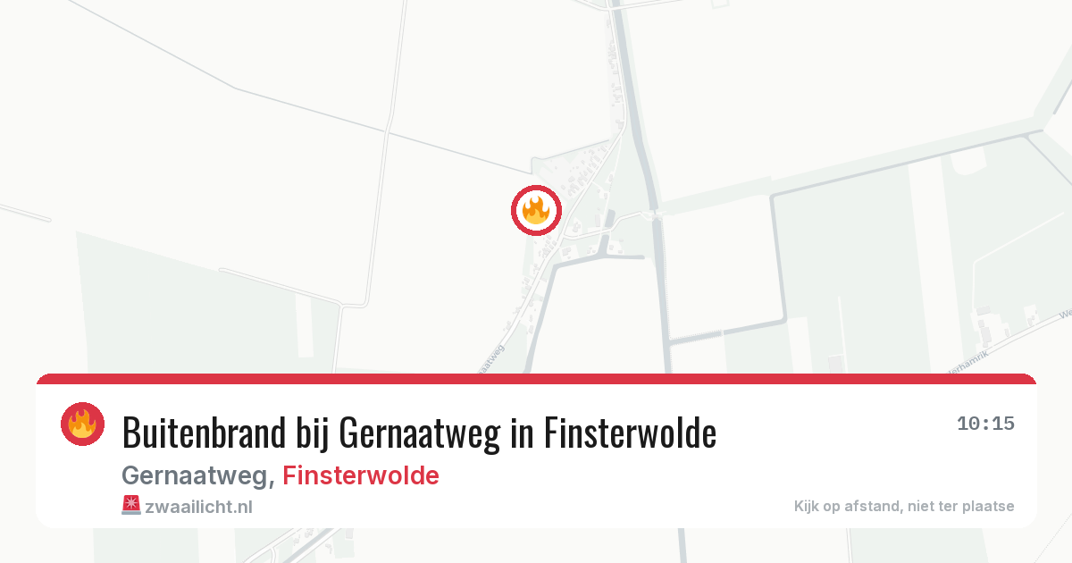 Buitenbrand bij Gernaatweg in Finsterwolde — 12 aug 2026