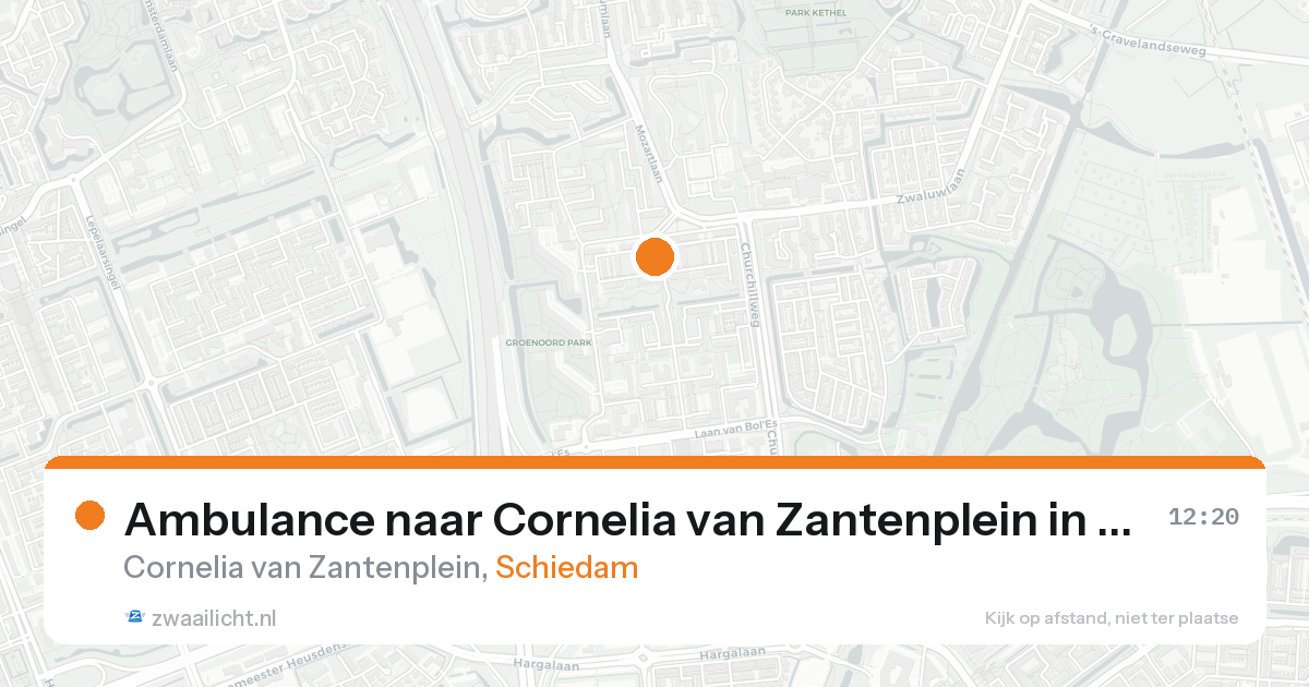 Ambulance naar Cornelia van Zantenplein in Schiedam — 16 aug 2026