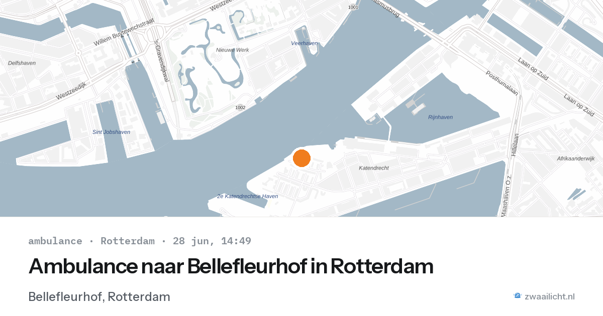 Ambulance naar Bellefleurhof in Rotterdam — 28 jun 2026