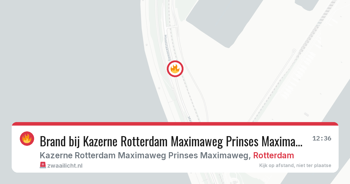 Brand bij Kazerne Rotterdam Maximaweg Prinses Maximaweg in Rotterdam — 13 aug 2026
