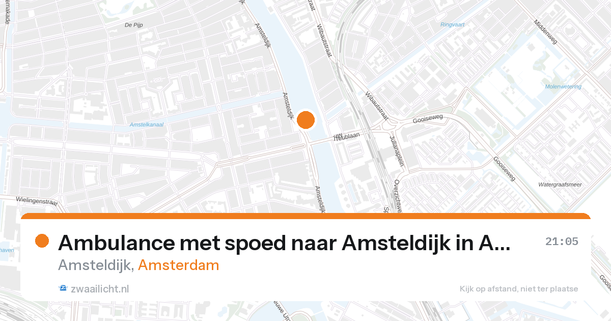 Ambulance met spoed naar Amsteldijk in Amsterdam — 27 aug 2026
