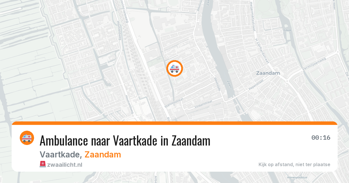 Ambulance naar Vaartkade in Zaandam — 13 jun 2026