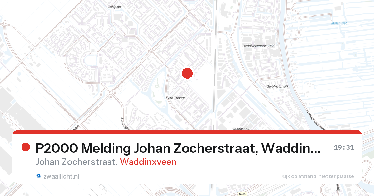 P2000 Melding Johan Zocherstraat, Waddinxveen — 27 feb 2026