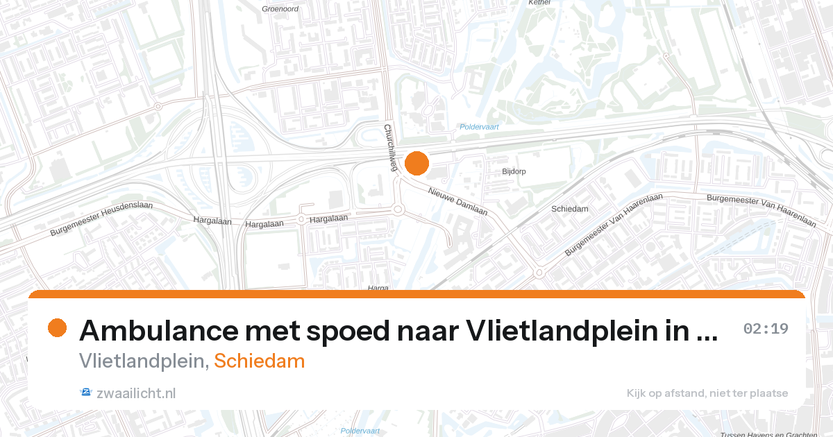 Ambulance met spoed naar Vlietlandplein in Schiedam — 17 jul 2026