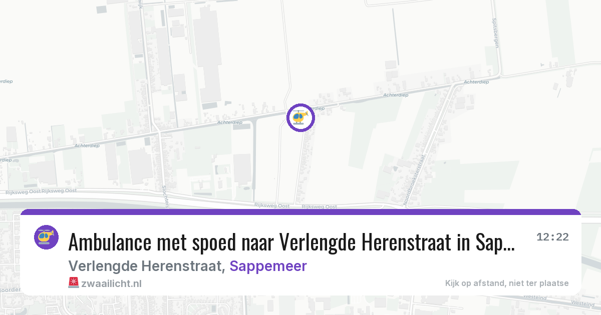 Ambulance met spoed naar Verlengde Herenstraat in Sappemeer — 1 feb 2026