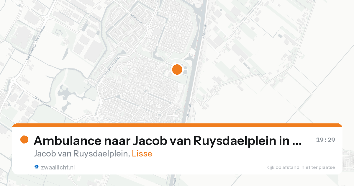 Ambulance naar Jacob van Ruysdaelplein in Lisse — 7 feb 2026