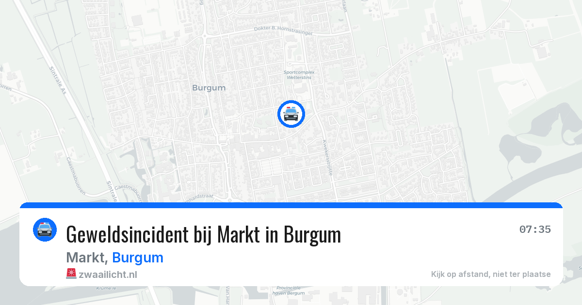 Geweldsincident bij Markt in Burgum — 27 mei 2026
