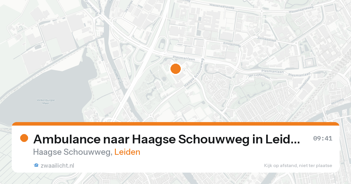 Ambulance naar Haagse Schouwweg in Leiden — 15 aug 2026