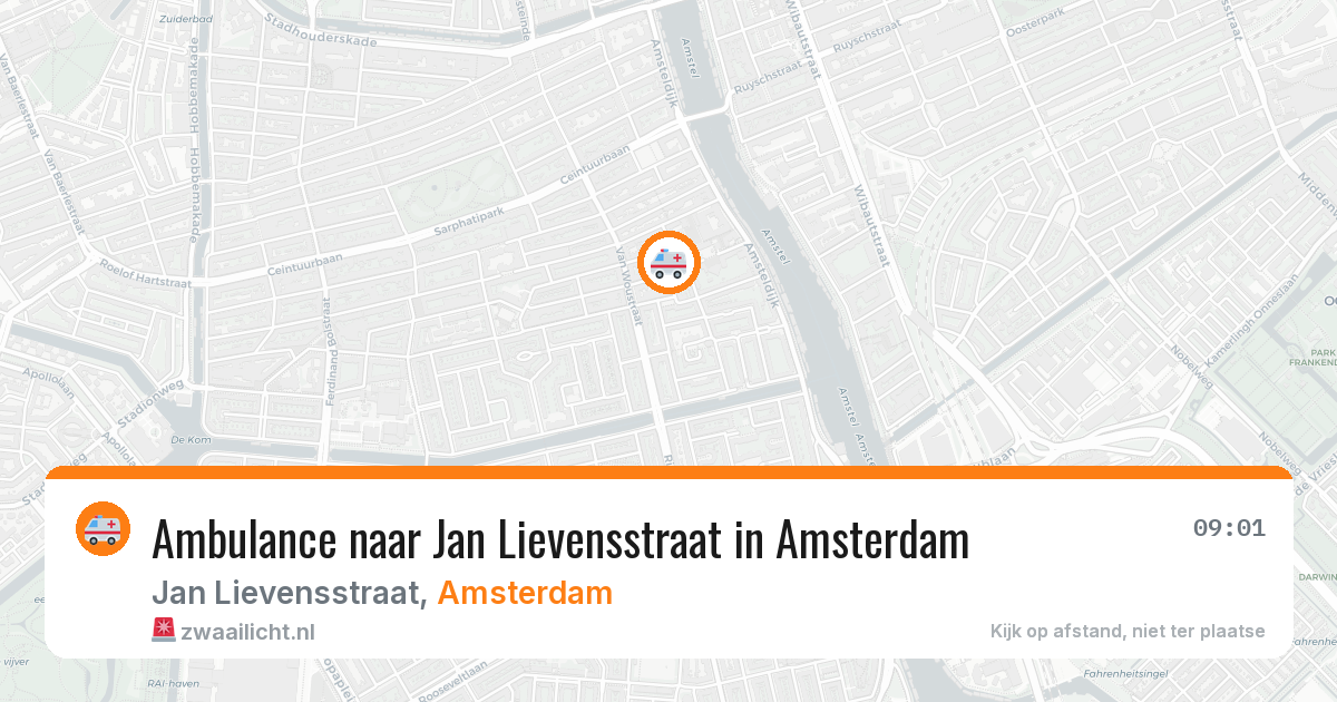 Ambulance naar Jan Lievensstraat in Amsterdam — 19 jun 2026