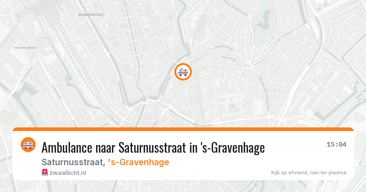 Ambulance naar Saturnusstraat in 's-Gravenhage — 6 mrt 2026