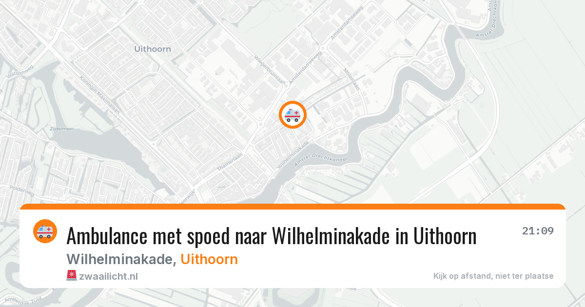 Ambulance met spoed naar Wilhelminakade in Uithoorn — 28 mrt 2026