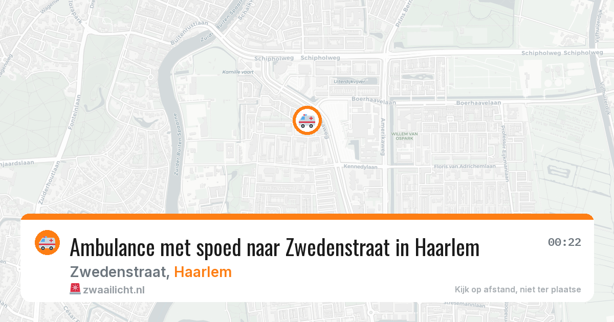 Ambulance met spoed naar Zwedenstraat in Haarlem — 8 jul 2026