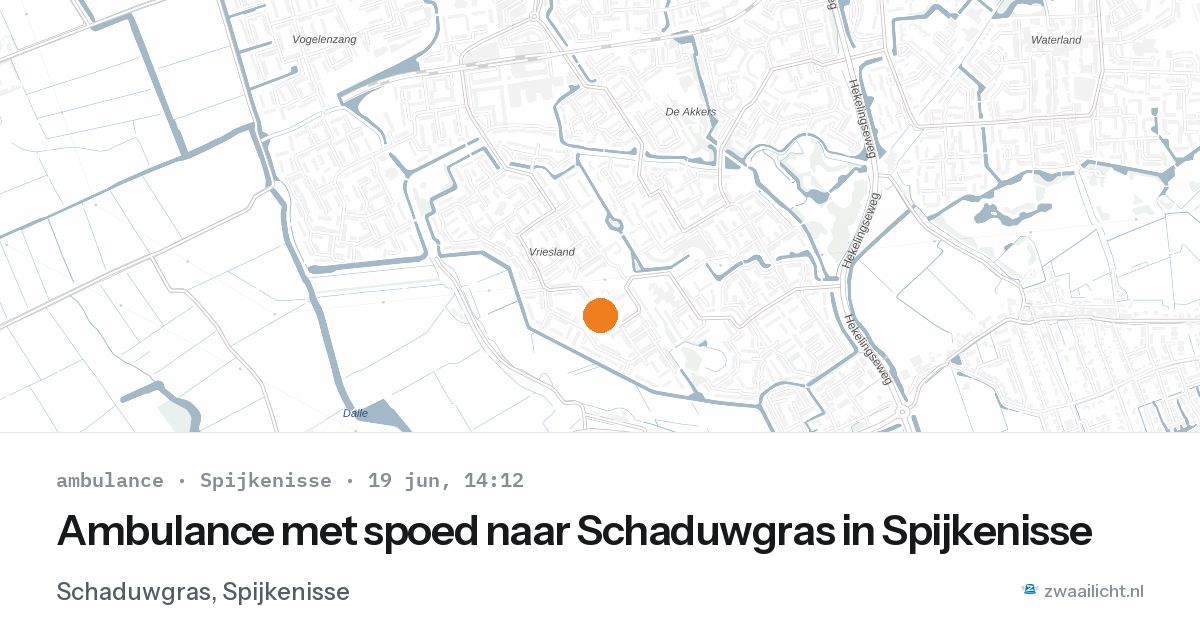 Ambulance met spoed naar Schaduwgras in Spijkenisse — 19 jun 2026