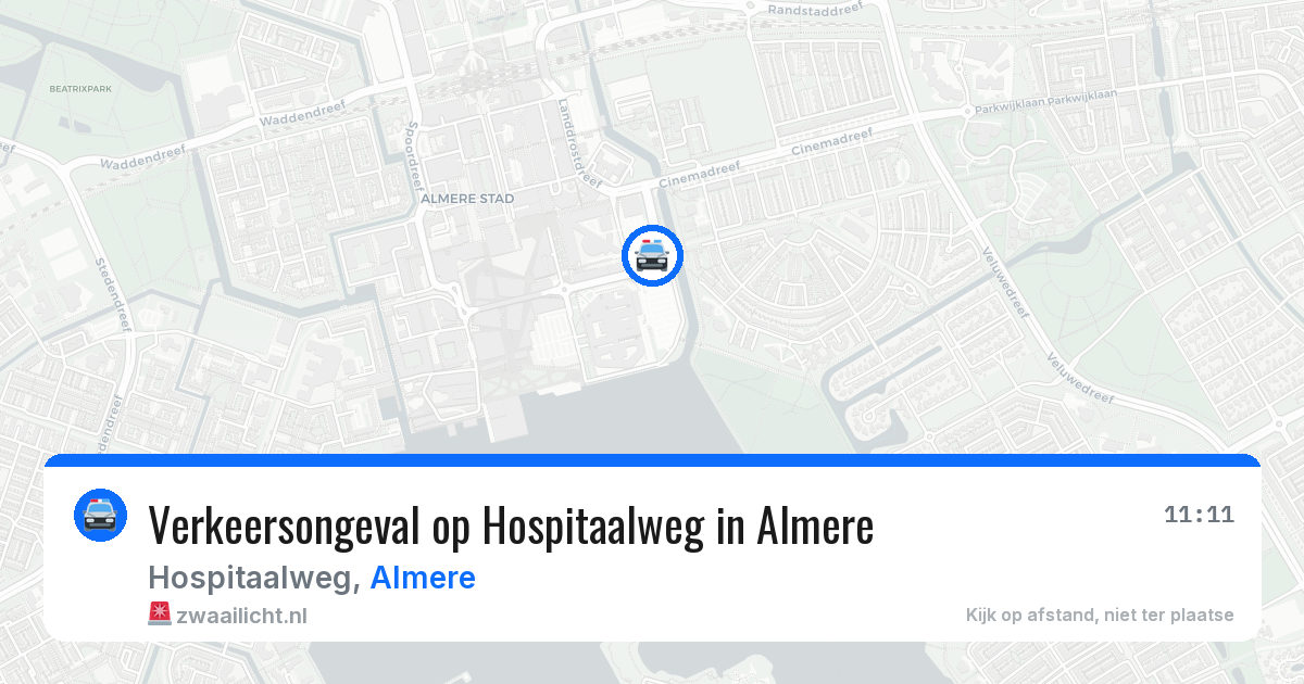Verkeersongeval op Hospitaalweg in Almere — 21 mei 2026