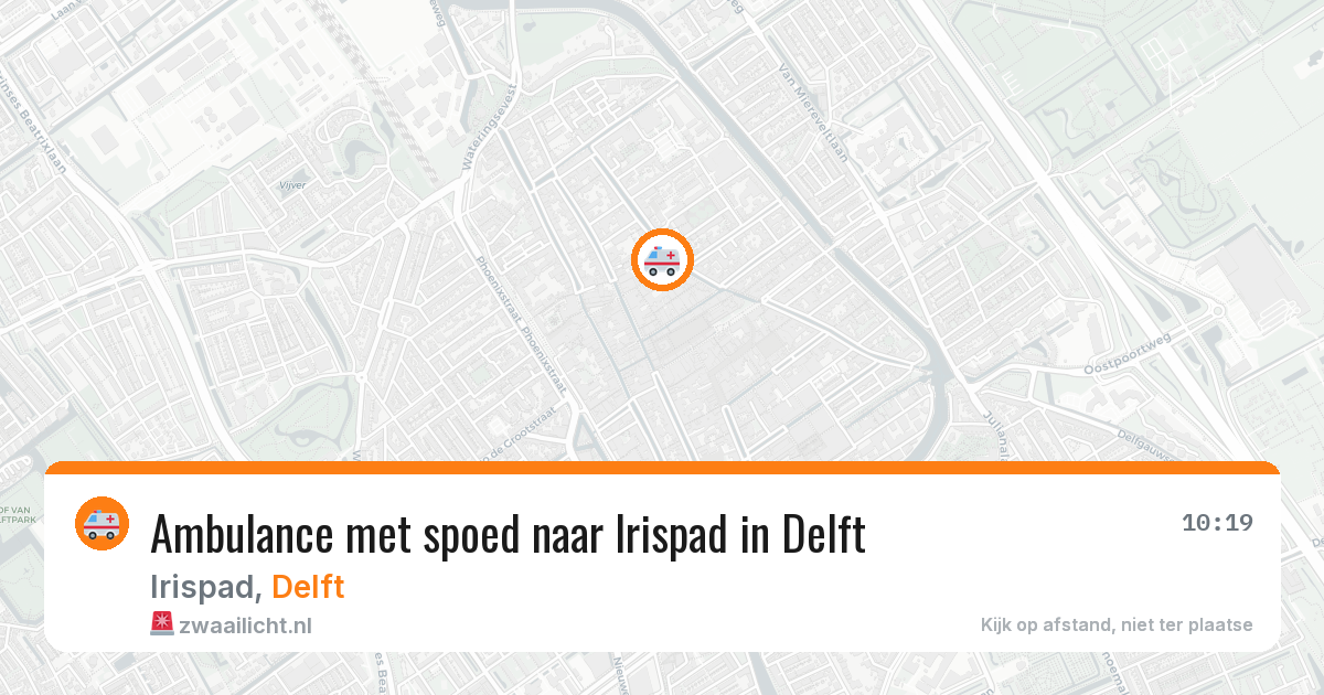 Ambulance met spoed naar Irispad in Delft — 27 jun 2026