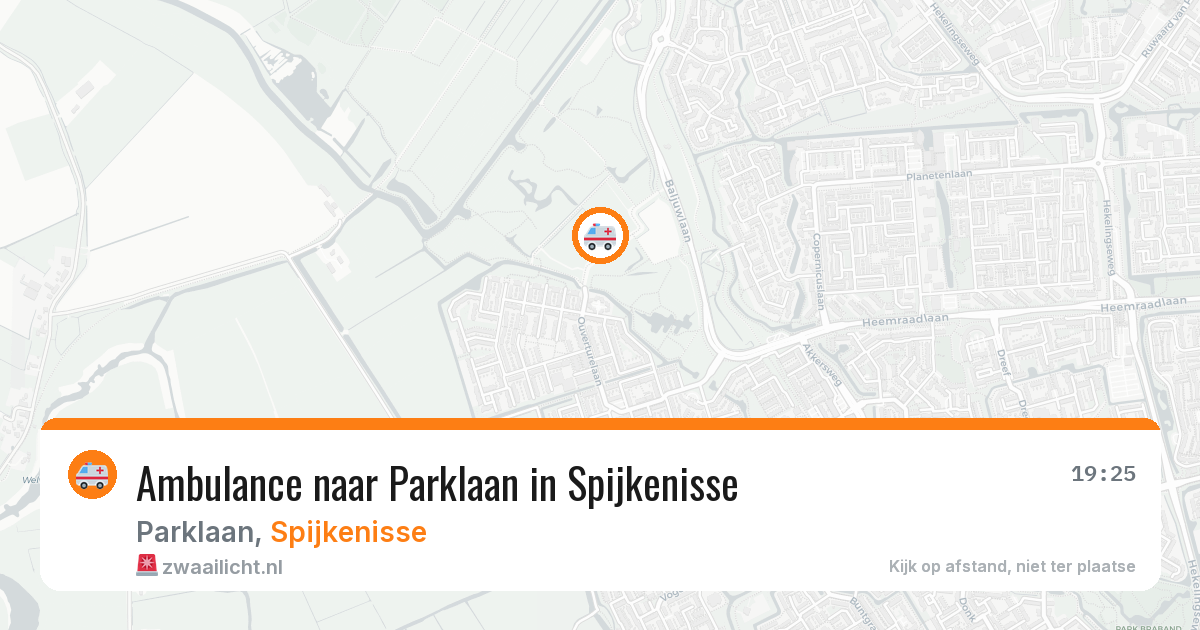 Ambulance naar Parklaan in Spijkenisse — 11 aug 2026