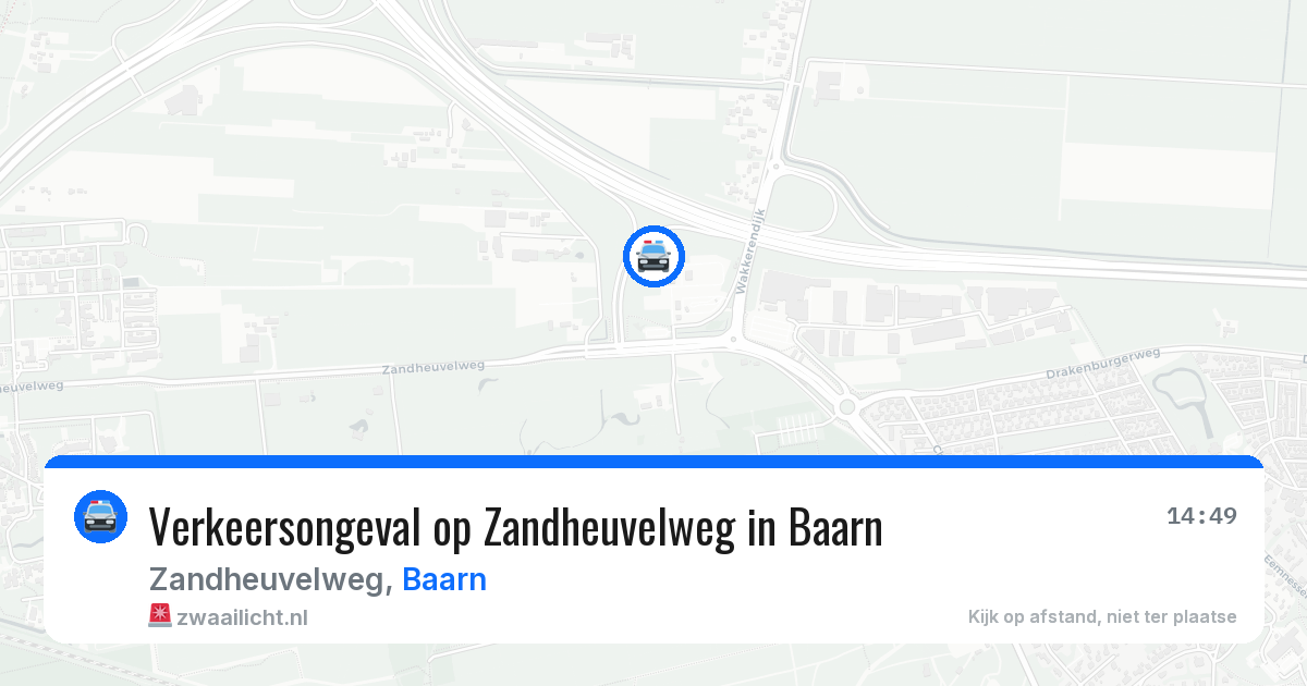 Verkeersongeval op Zandheuvelweg in Baarn — 6 mei 2026