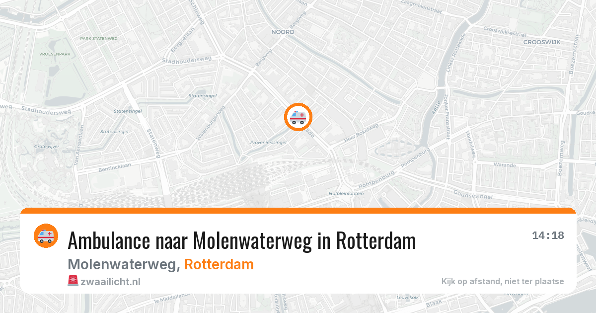 Ambulance naar Molenwaterweg in Rotterdam — 5 mrt 2026