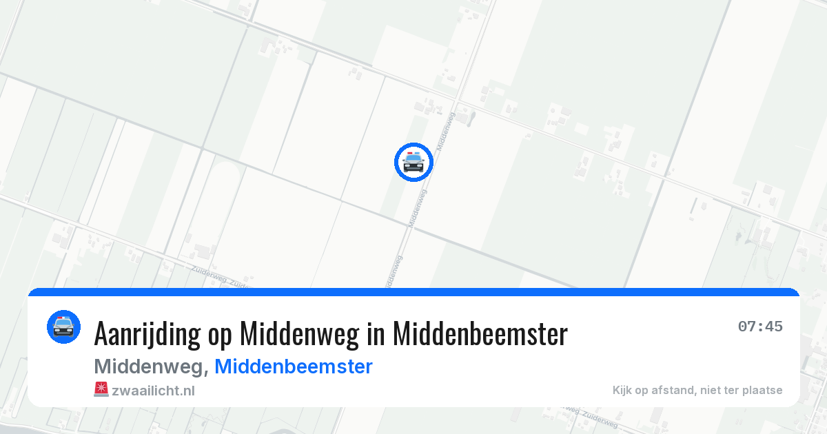 Aanrijding op Middenweg in Middenbeemster — 24 mrt 2026