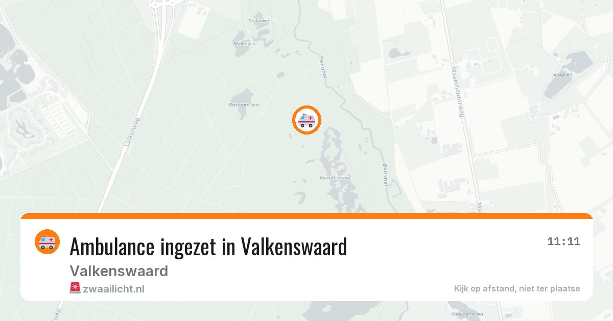 Ambulance ingezet in Valkenswaard — 13 aug 2026