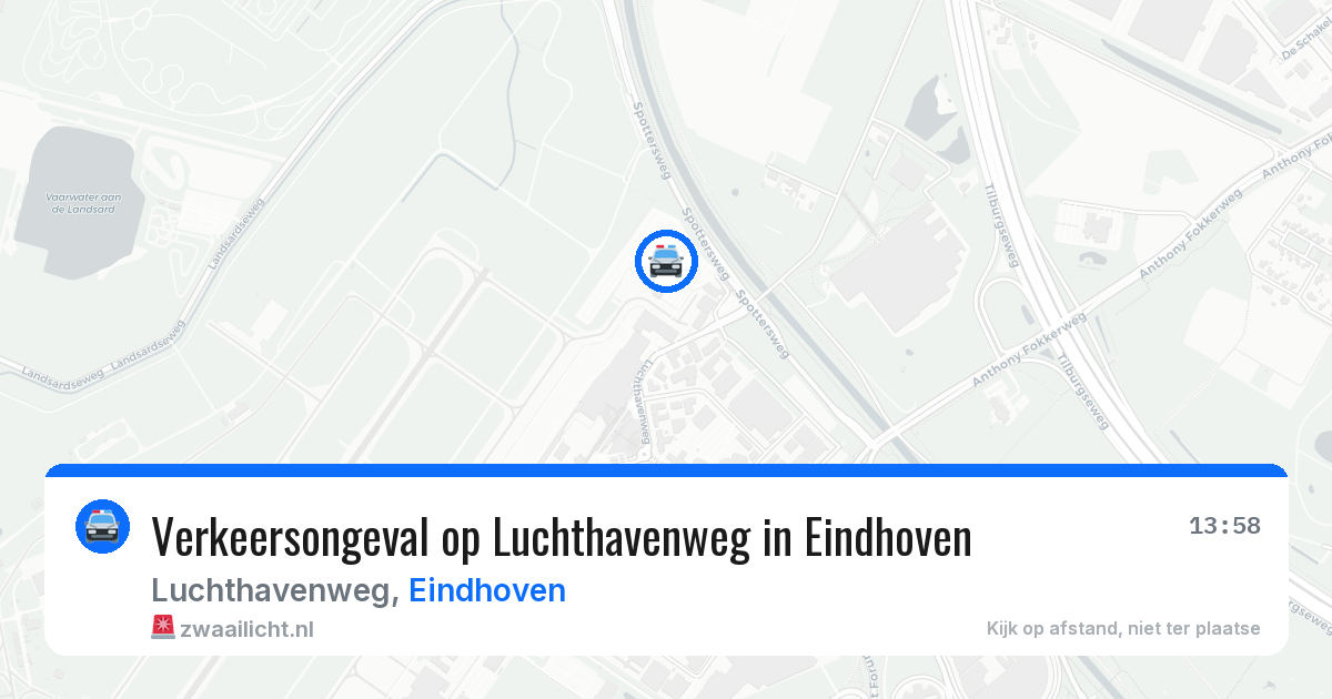 Verkeersongeval op Luchthavenweg in Eindhoven — 18 jun 2026