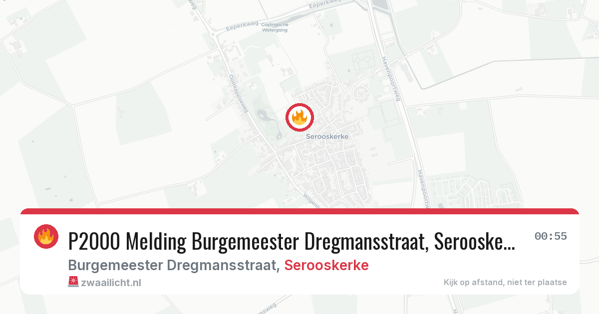 P2000 Melding Burgemeester Dregmansstraat, Serooskerke — 8 feb 2026