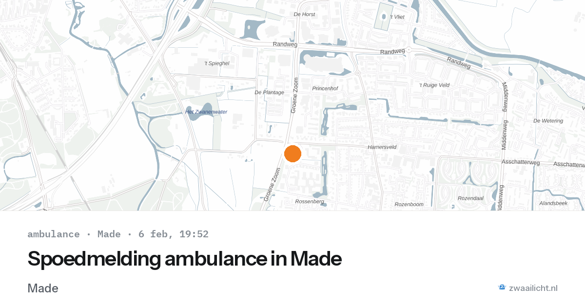 Spoedmelding ambulance in Made — 6 feb 2026