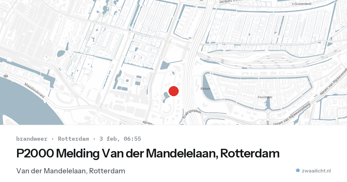 P2000 Melding Van der Mandelelaan, Rotterdam — 3 feb 2026