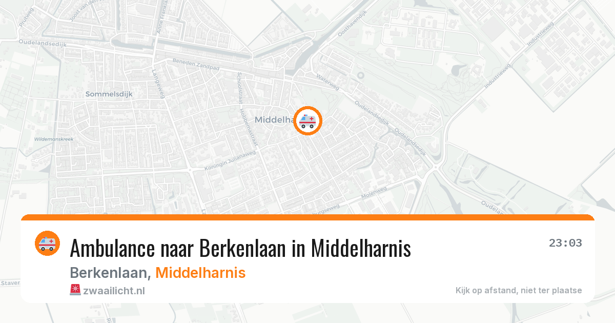 Ambulance naar Berkenlaan in Middelharnis — 1 jun 2026