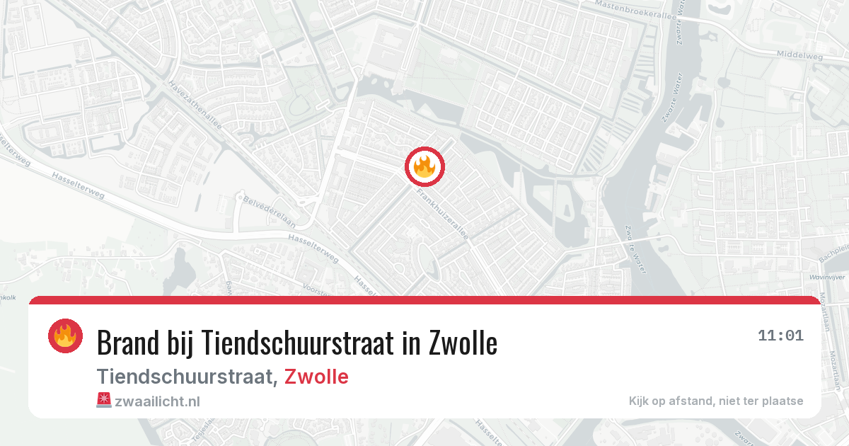 Brand bij Tiendschuurstraat in Zwolle — 28 jun 2026