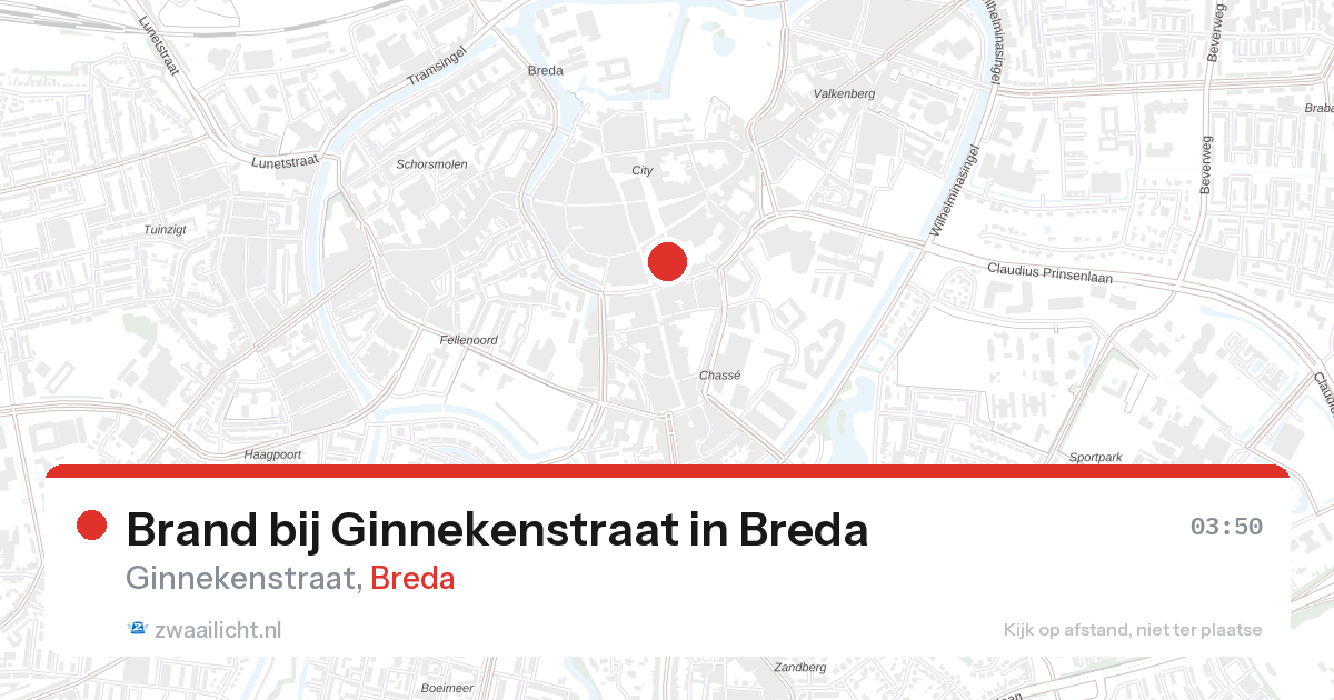 Brand bij Ginnekenstraat in Breda — 27 aug 2026