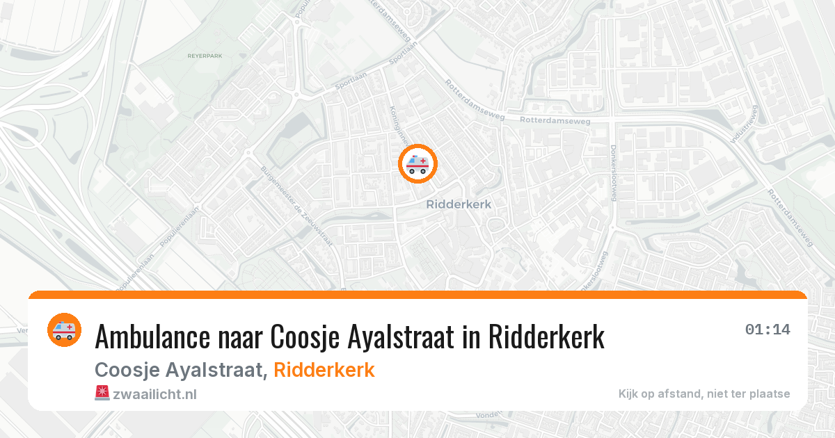 Ambulance naar Coosje Ayalstraat in Ridderkerk — 29 jun 2026