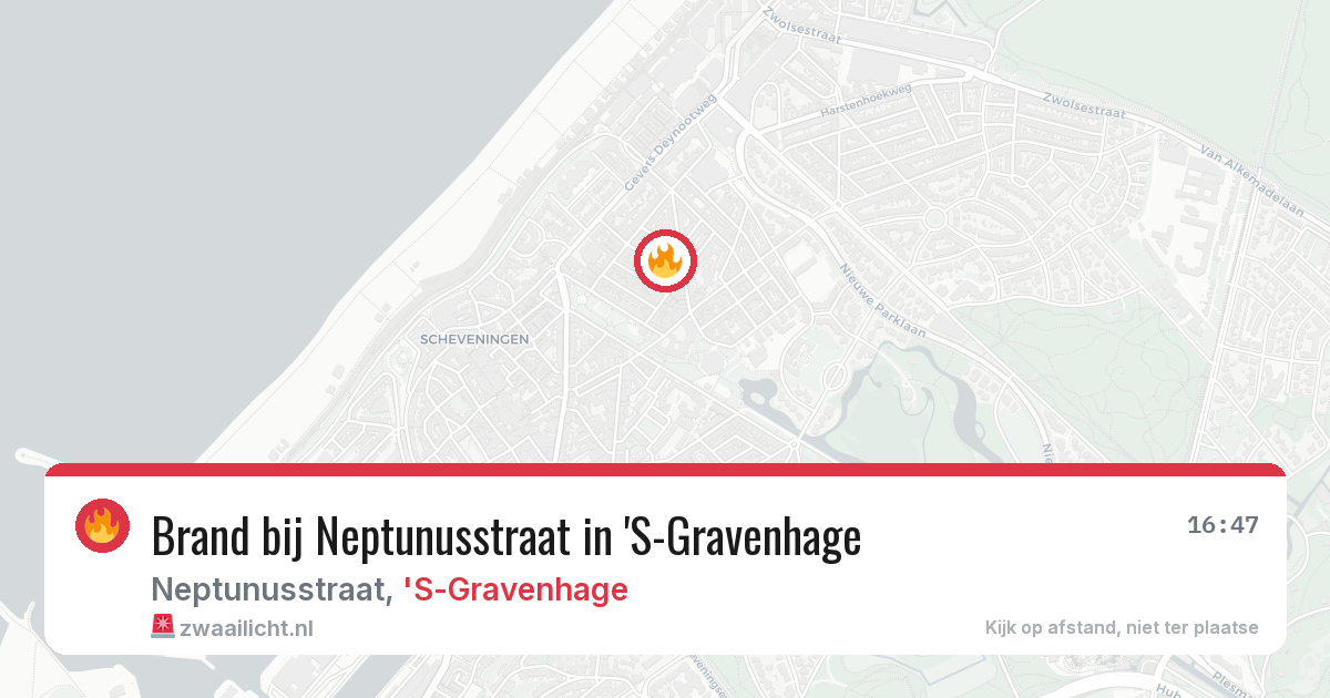 Brand bij Neptunusstraat in 'S-Gravenhage — 30 mrt 2026