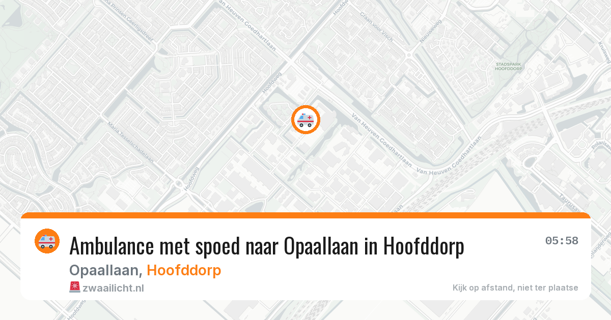 Ambulance met spoed naar Opaallaan in Hoofddorp — 30 jul 2026