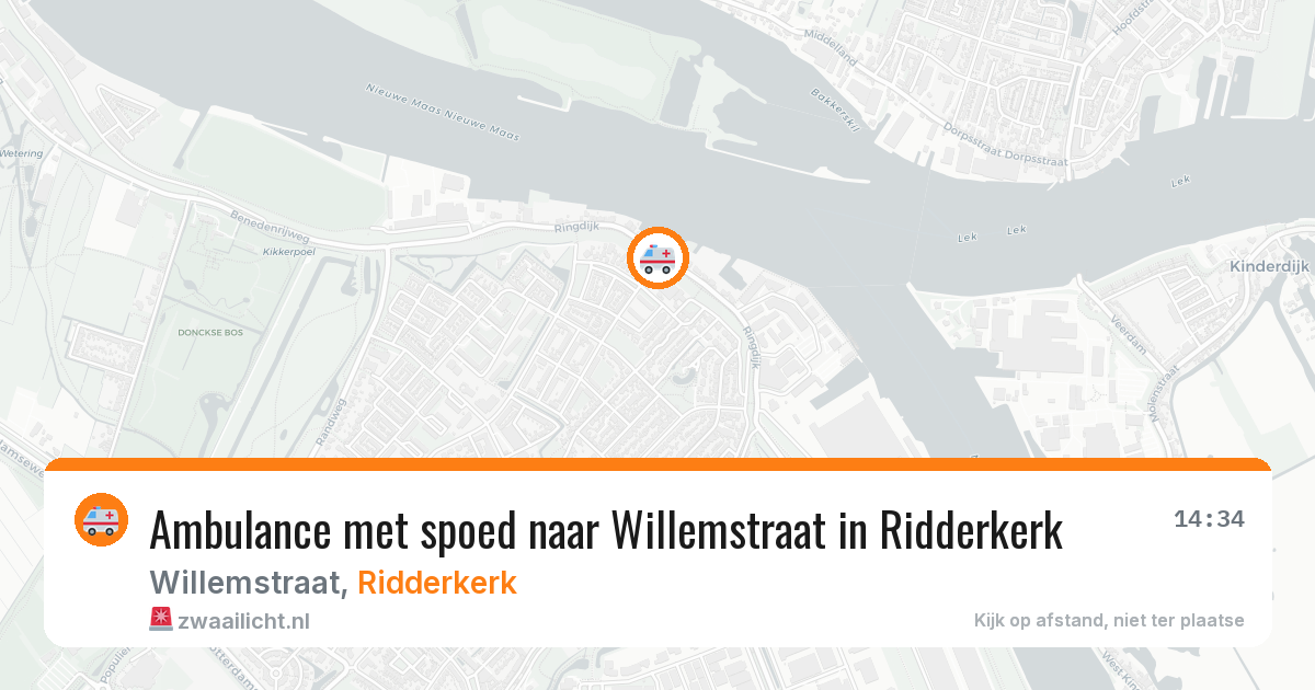 Ambulance met spoed naar Willemstraat in Ridderkerk — 4 jun 2026