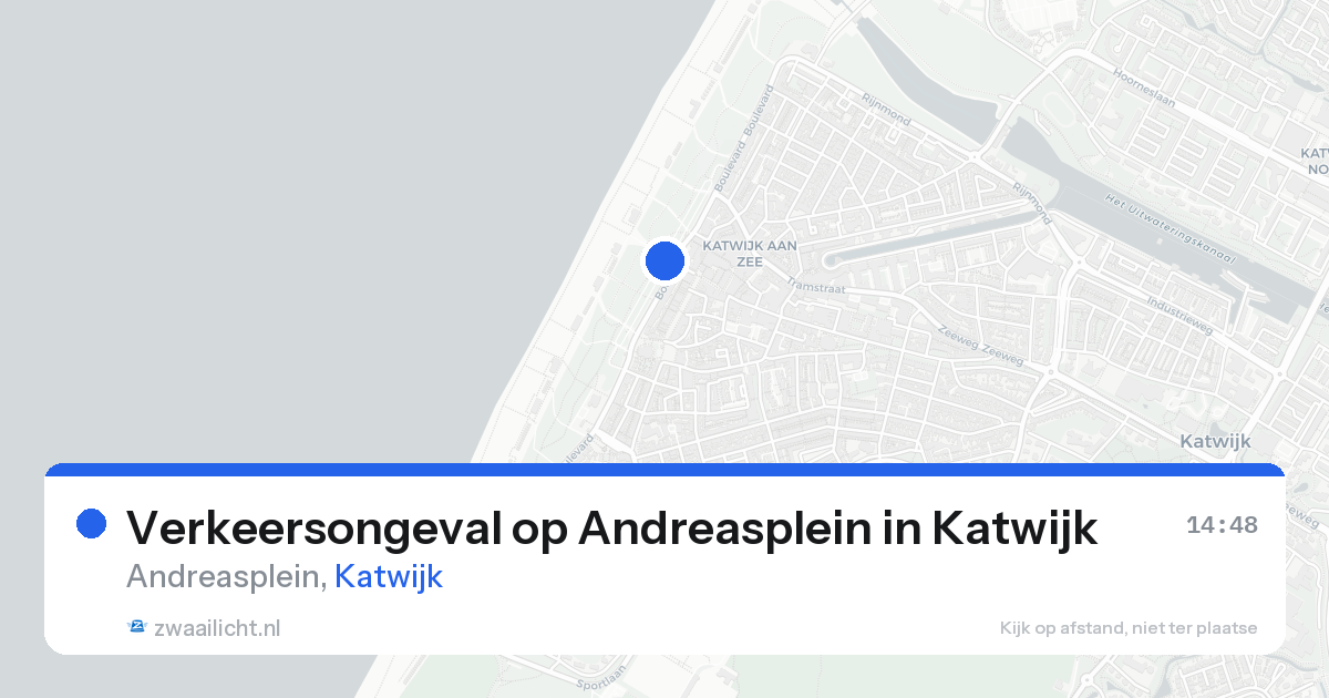 Verkeersongeval op Andreasplein in Katwijk — 23 aug 2026